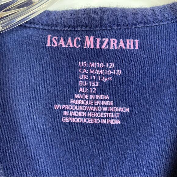 ISAAC MIZRAHI GIRLS NAVY T-SHIRT SIZE M - Picture 5 of 8